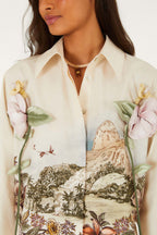 Toile De Rio Off-White Long Sleeve Shirt
