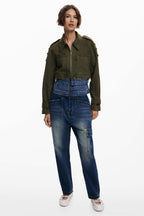 Tropez Combined Short Parka in Caqui