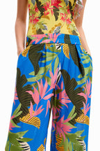 Tropical Wide Leg Trousers | FINAL SALE
