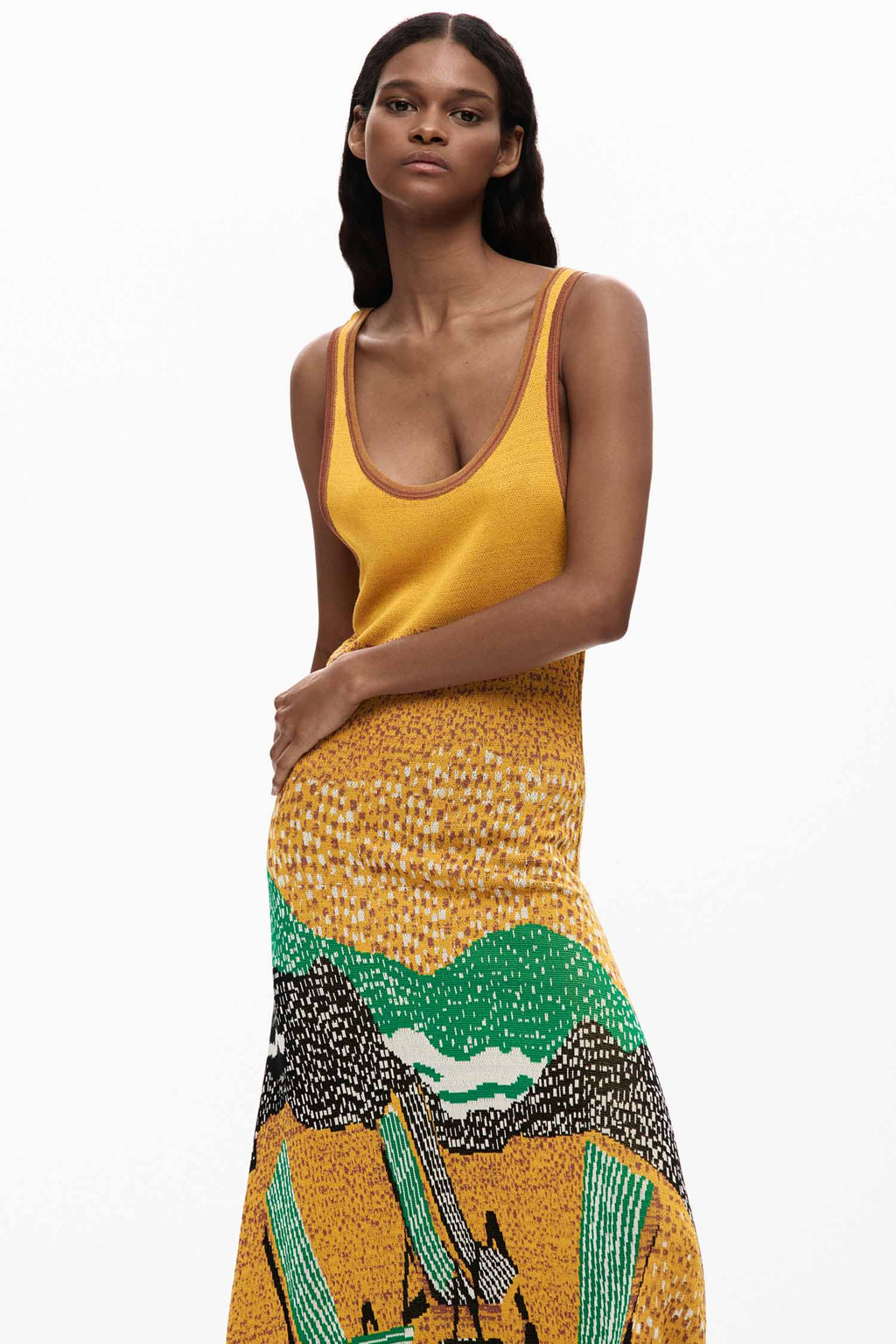 Tulum Midi Dress in Pomelo