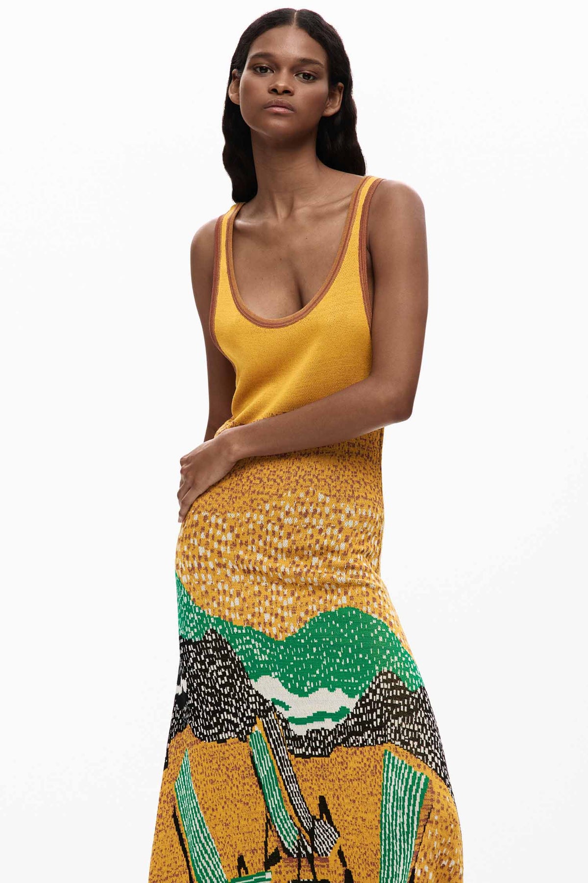 Tulum Midi Dress in Pomelo
