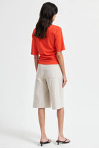 Ulina Drape Tee in Poinciana