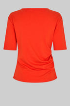 Ulina Drape Tee in Poinciana