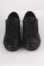 Unly Leather Sneakers in Black
