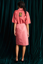 Valentina Knit Polo in Blush