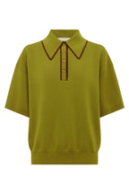 Valentina Knit Polo in Olive