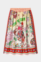 Vanessa Midi Skirt in Cherry | FINAL SALE