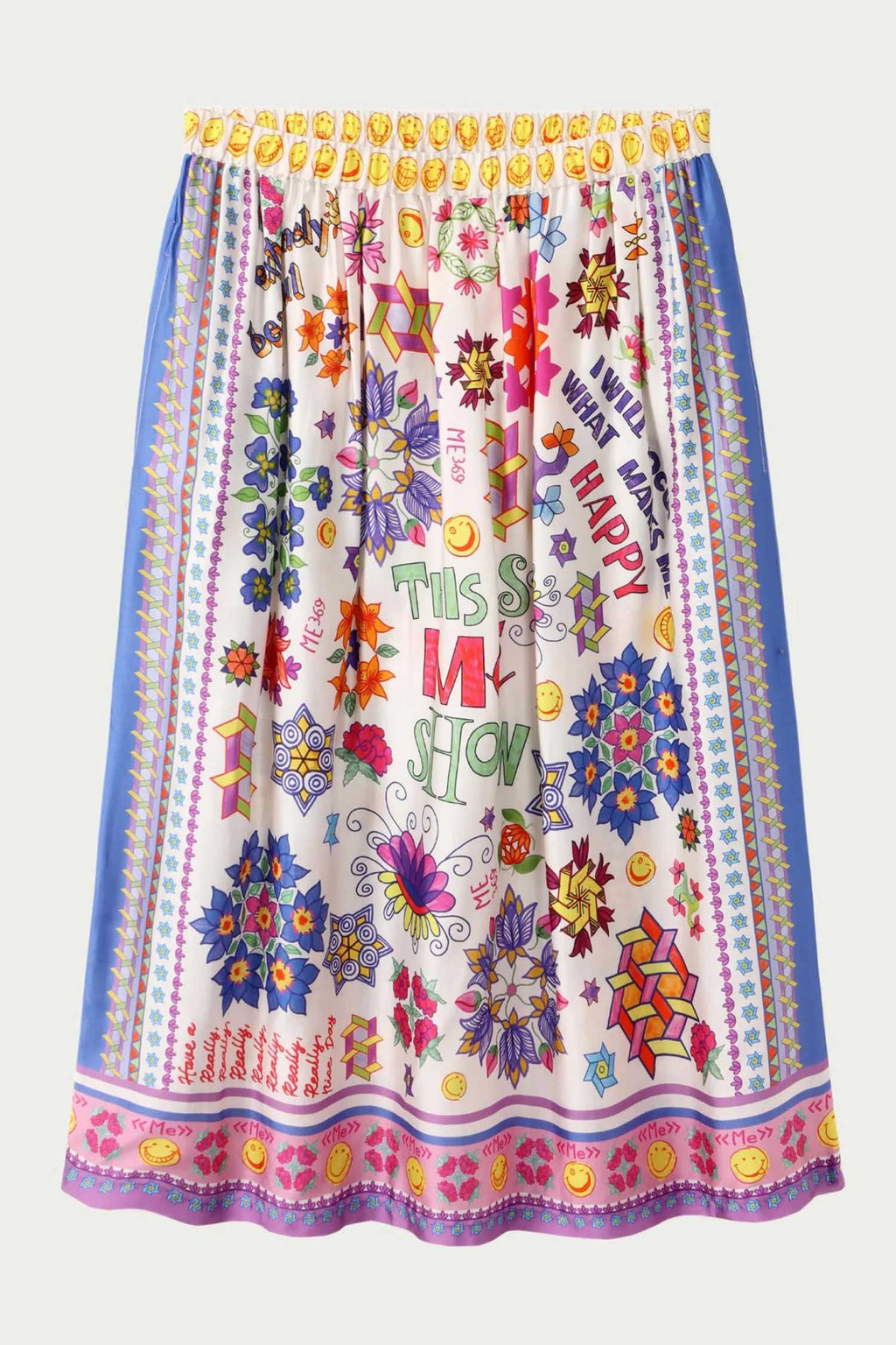 Vanessa Printed Midi Skirt in Markers