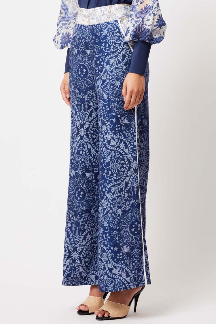 Venus Wide Leg Pants in Zodiac Print | FINAL SALE