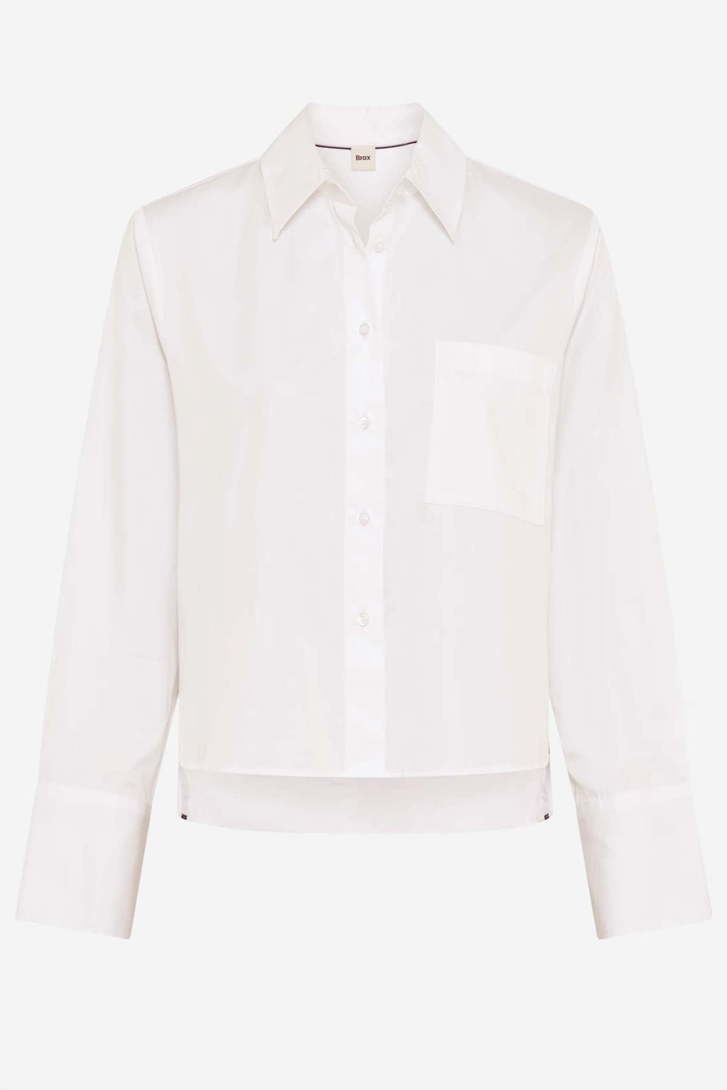 Vica Shirt w Contrast Stripe in White
