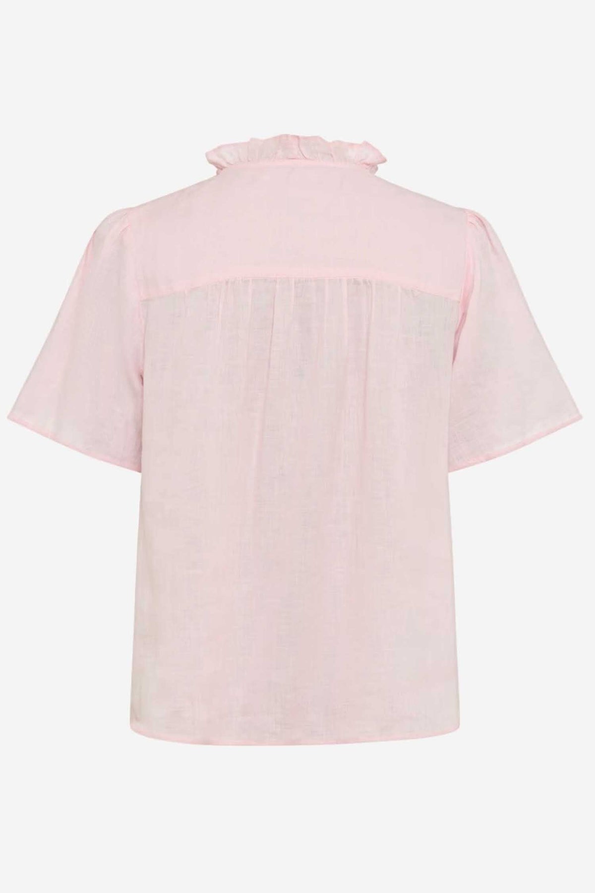 Vive Blouse w Frill in Dusty Rose