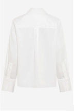 Vica Shirt w Contrast Stripe in White