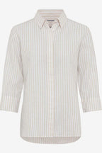 Vicki Button Up LS Collar Shirt Almond