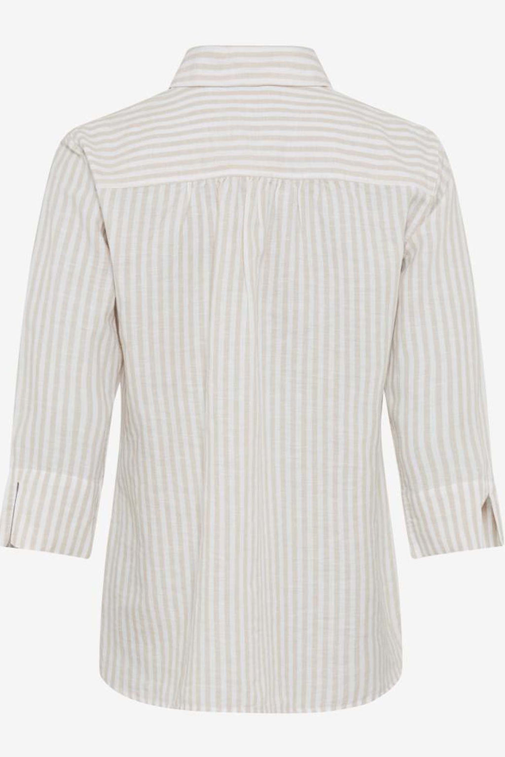 Vicki Button Up LS Collar Shirt Almond