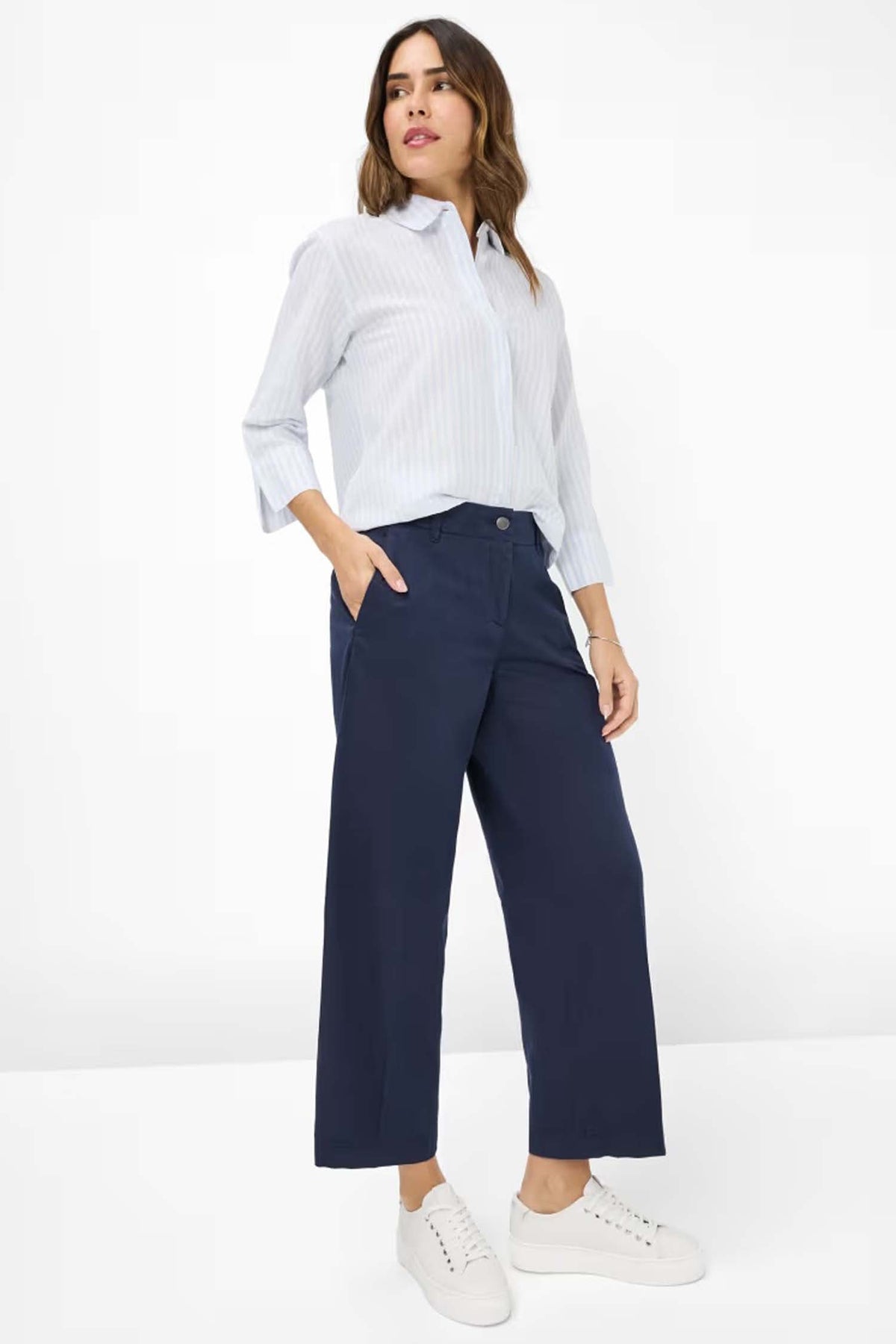 Vicki Button Up LS Collar Shirt Light Blue