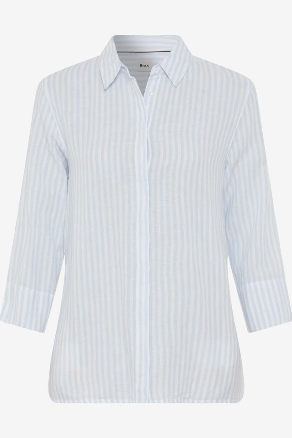 Vicki Button Up LS Collar Shirt Light Blue
