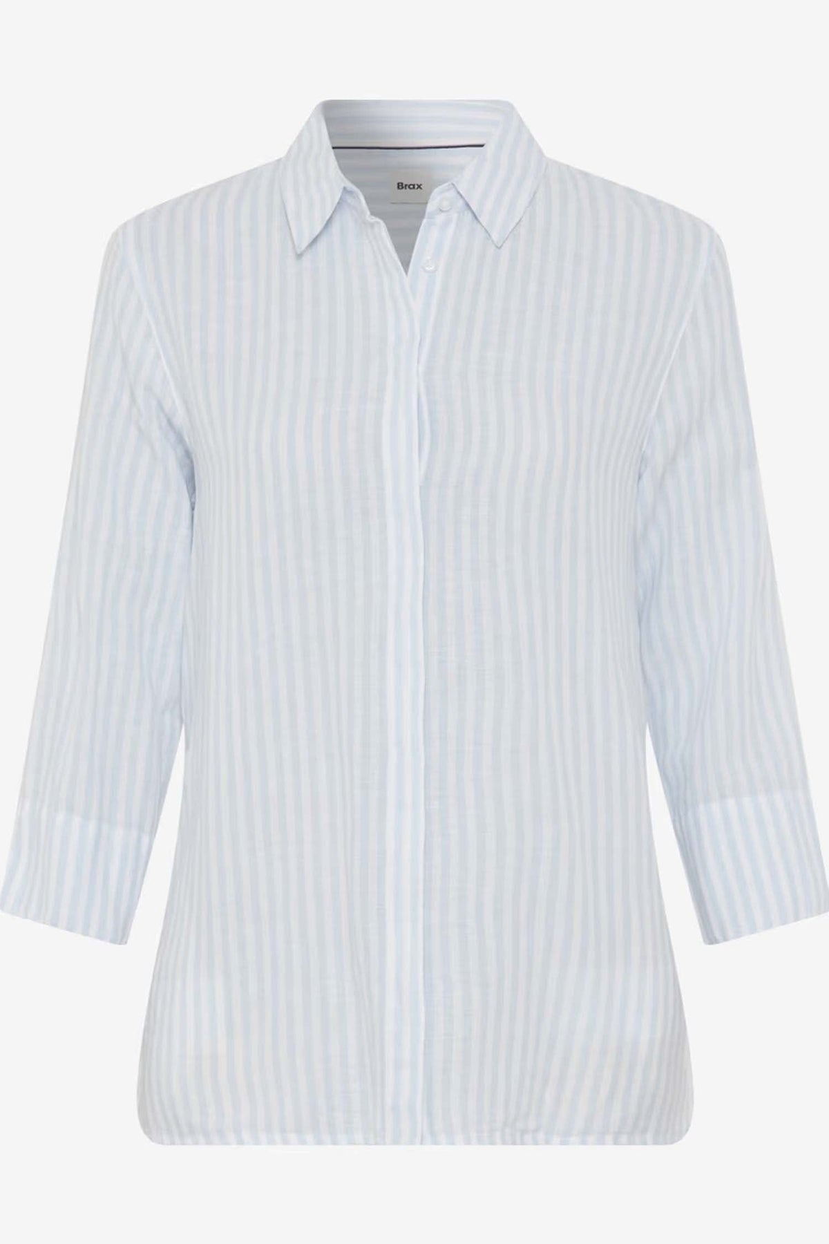 Vicki Button Up LS Collar Shirt Light Blue