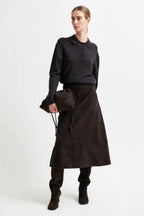 Vilena Knit LS in Chocolate Brown
