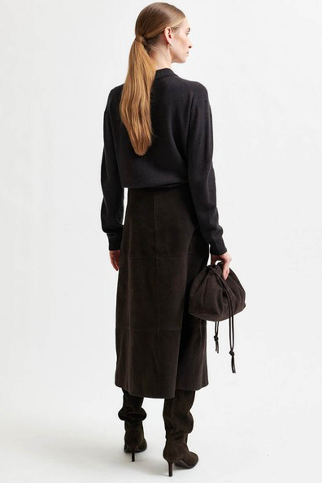 Vilena Knit LS in Chocolate Brown