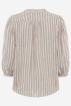Violet Stripe Blouse in Light Mocha