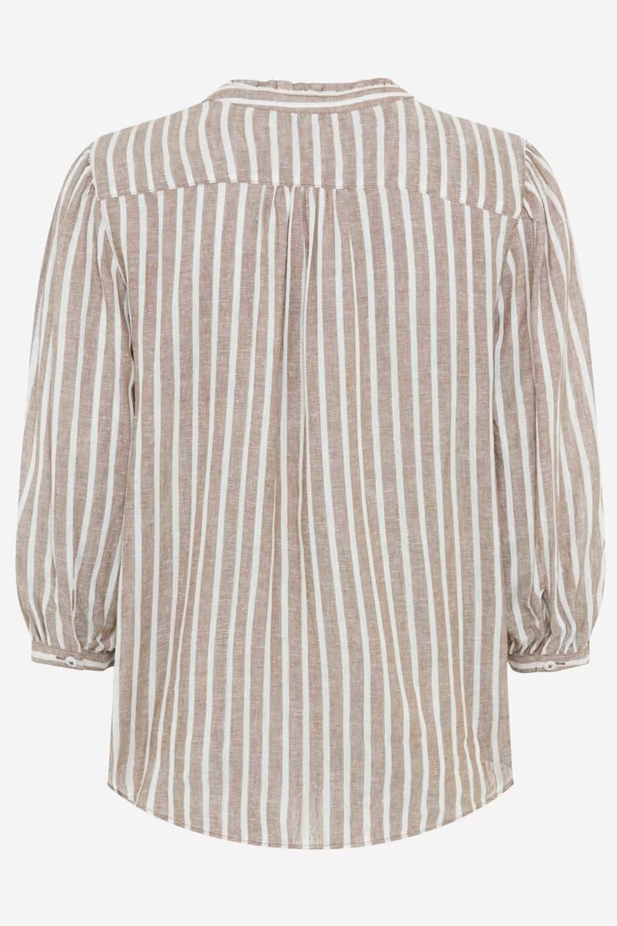 Violet Stripe Blouse in Light Mocha