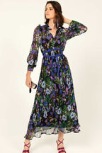 Violetta Midi Dress in Violet Floral | FINAL SALE