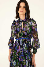 Violetta Midi Dress in Violet Floral | FINAL SALE