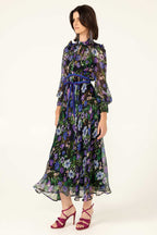Violetta Midi Dress in Violet Floral | FINAL SALE