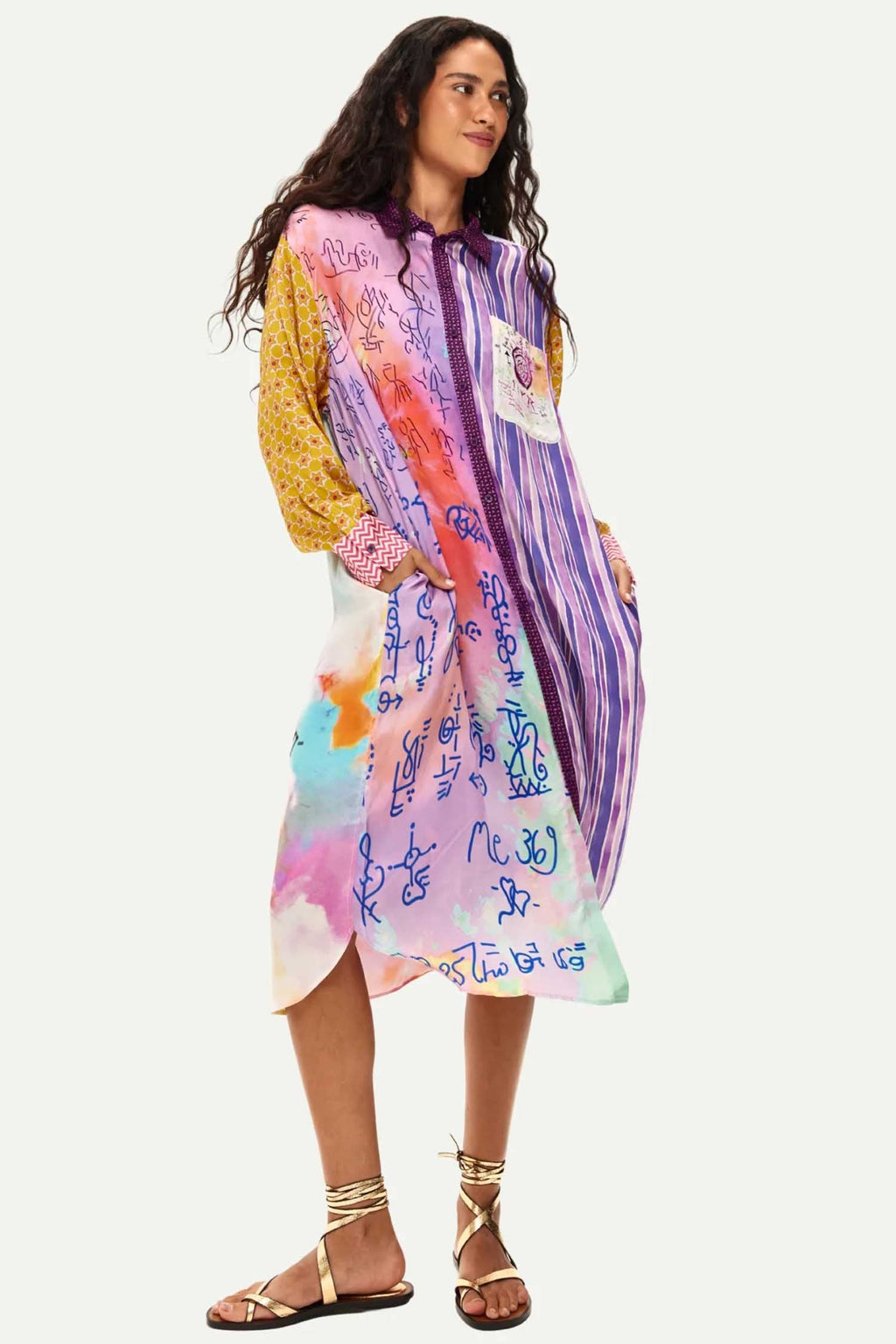 Vivi Shirt Dress in Runic Whisper