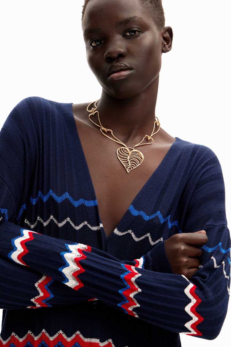 Wave Pleated Long Cardigan | FINAL SALE