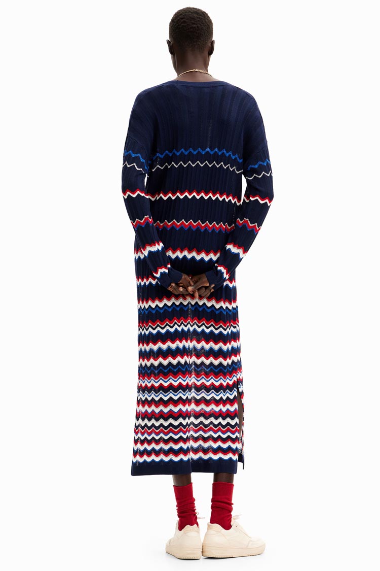 Wave Pleated Long Cardigan | FINAL SALE