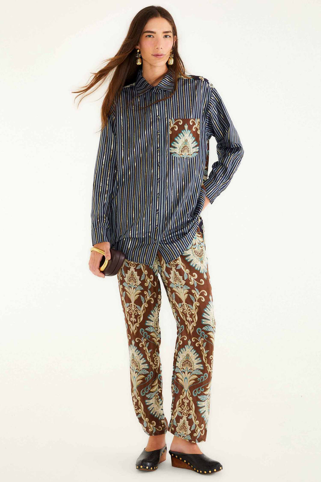 Wonderful Arabesque Brown Pants