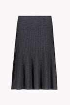 Pleated Knit Skirt in Anthra Melange