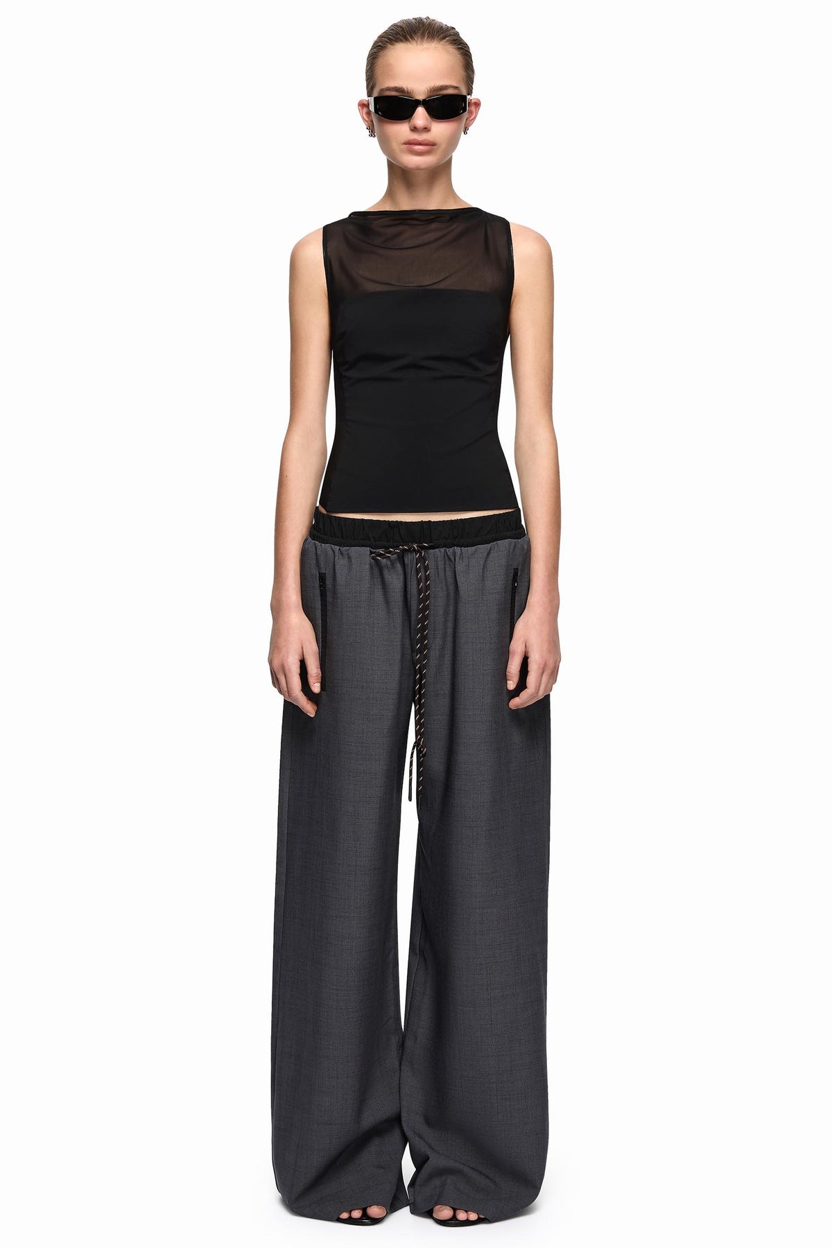 Yuki Pant in Charcoal/Black