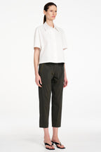 Zip Tapered Pant in Bark