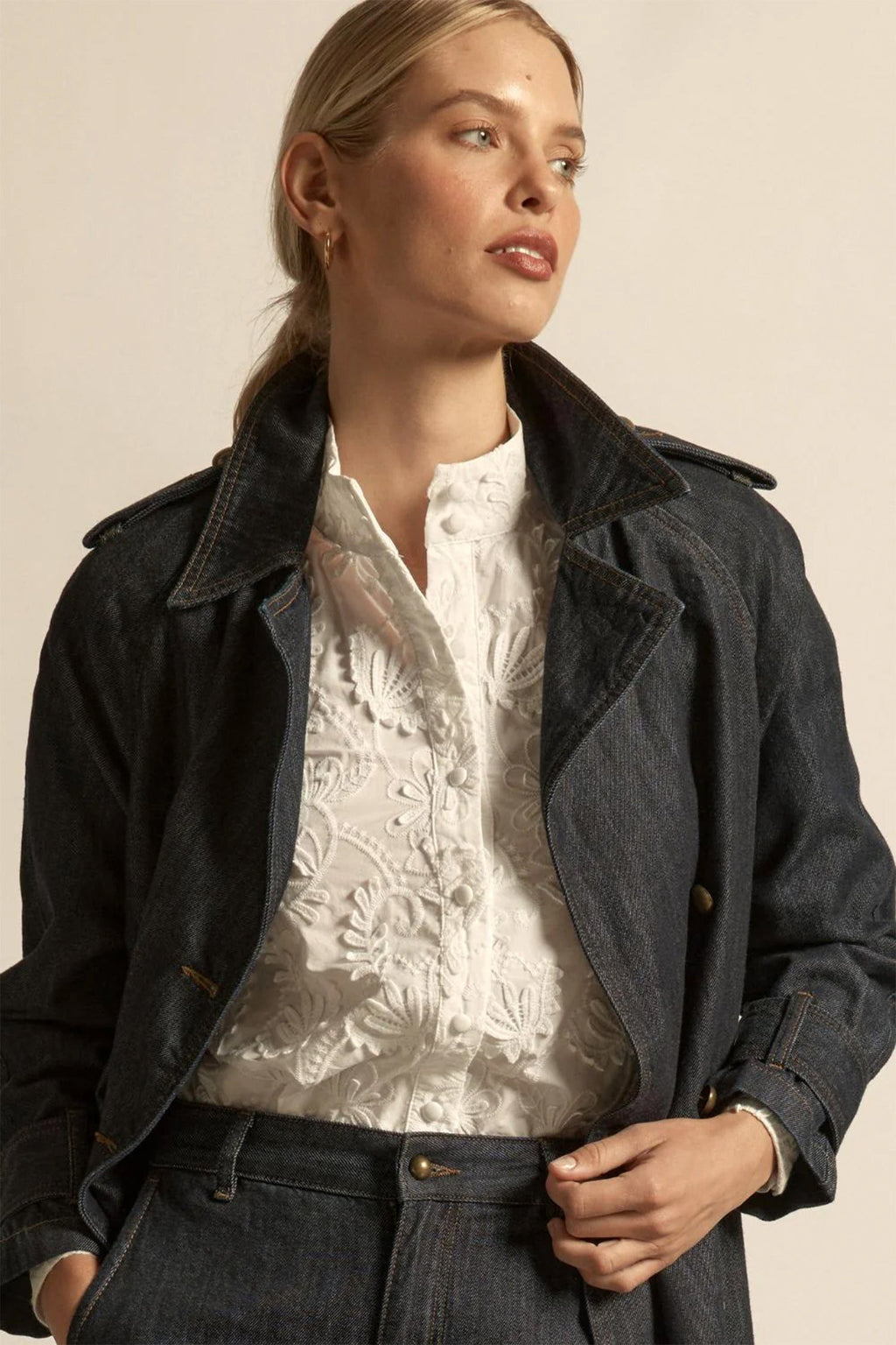 Alpine Coat in Dark Denim