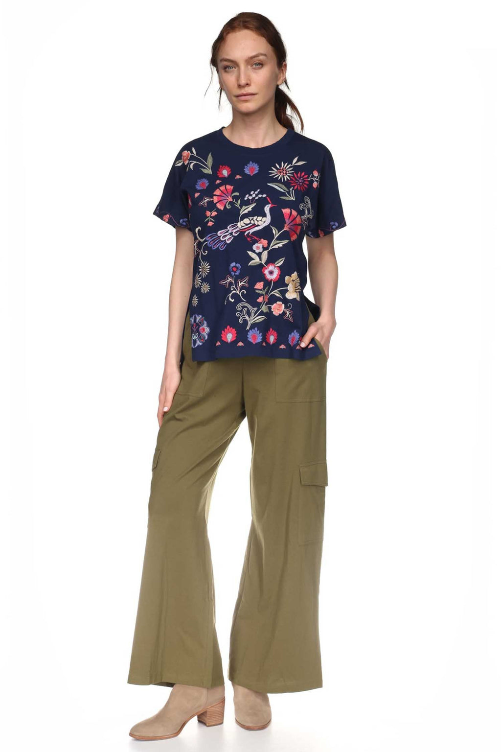 Gloria Side Slit Dolman Tee