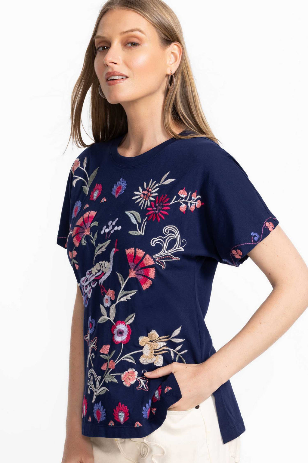 Gloria Side Slit Dolman Tee