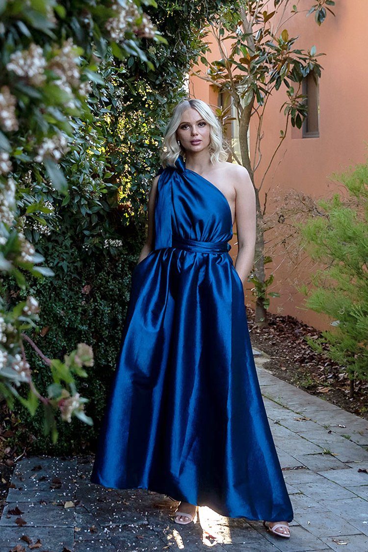 Jacinta Bubble Gown in Liberty Blue Dresses Lucy Laurita - Leiela 